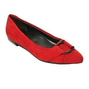 Vaneli Kemen Red Suede Flats Size 10